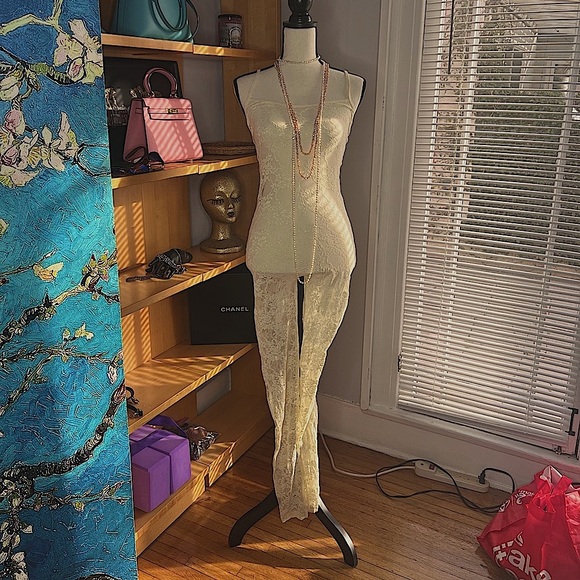 American apparel size medium/large lace spaghetti, strap, bodysuit. - Picture 8 of 10